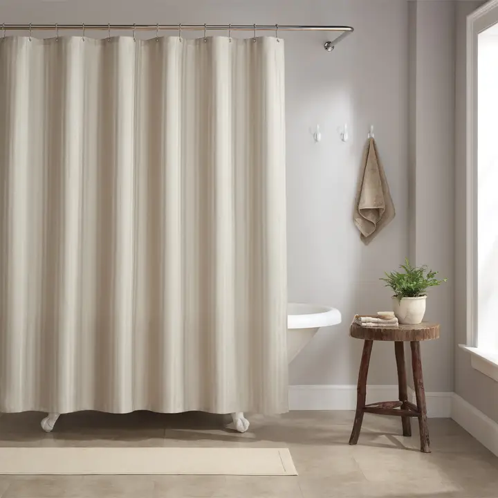 Textured shower curtain