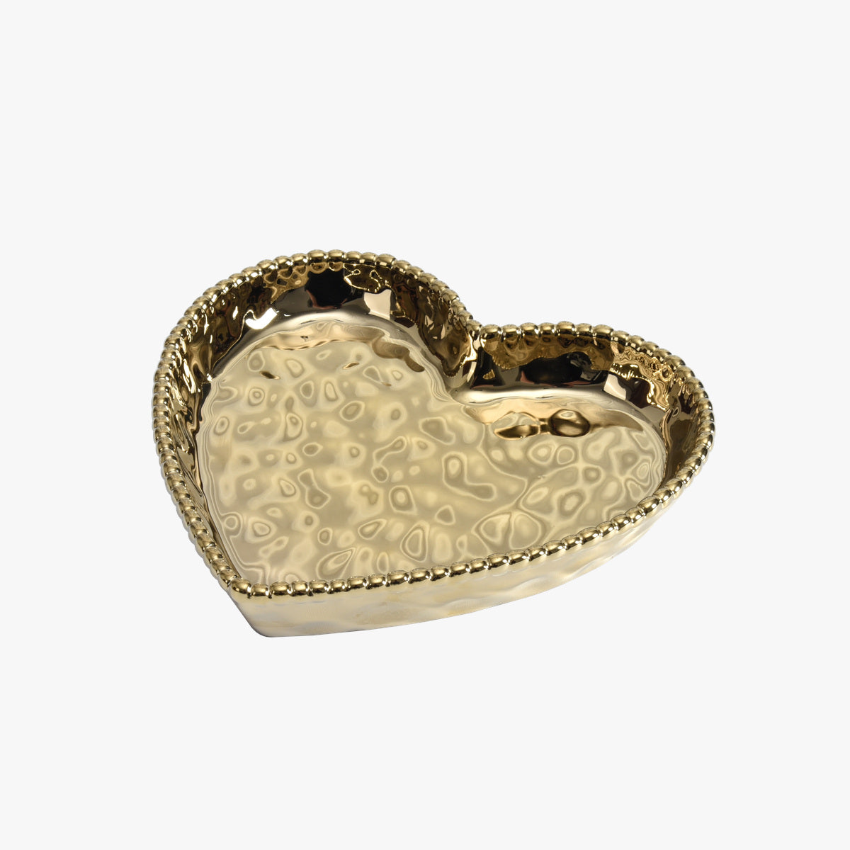 Medium Porcelain Heart (Gold)