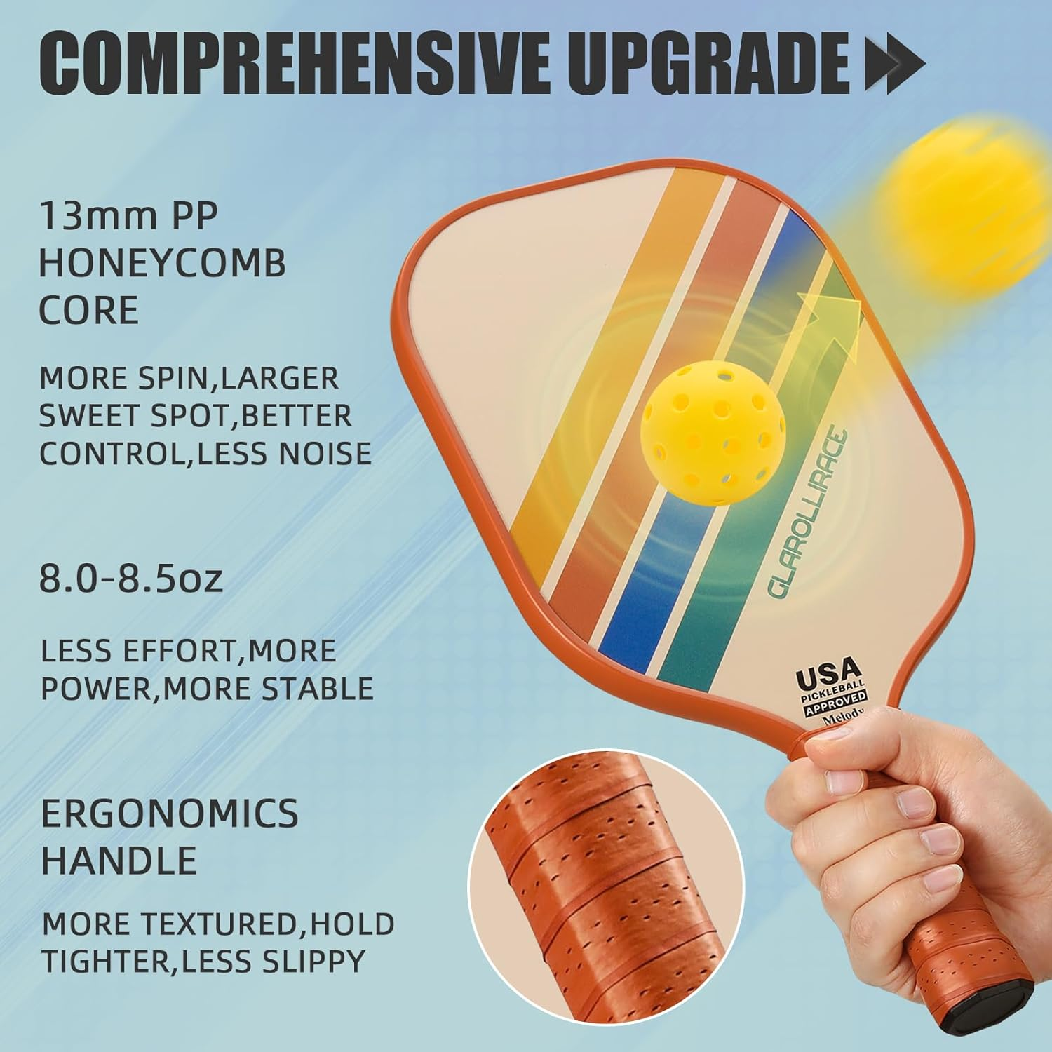 Single Pickleball Paddle (Retro)