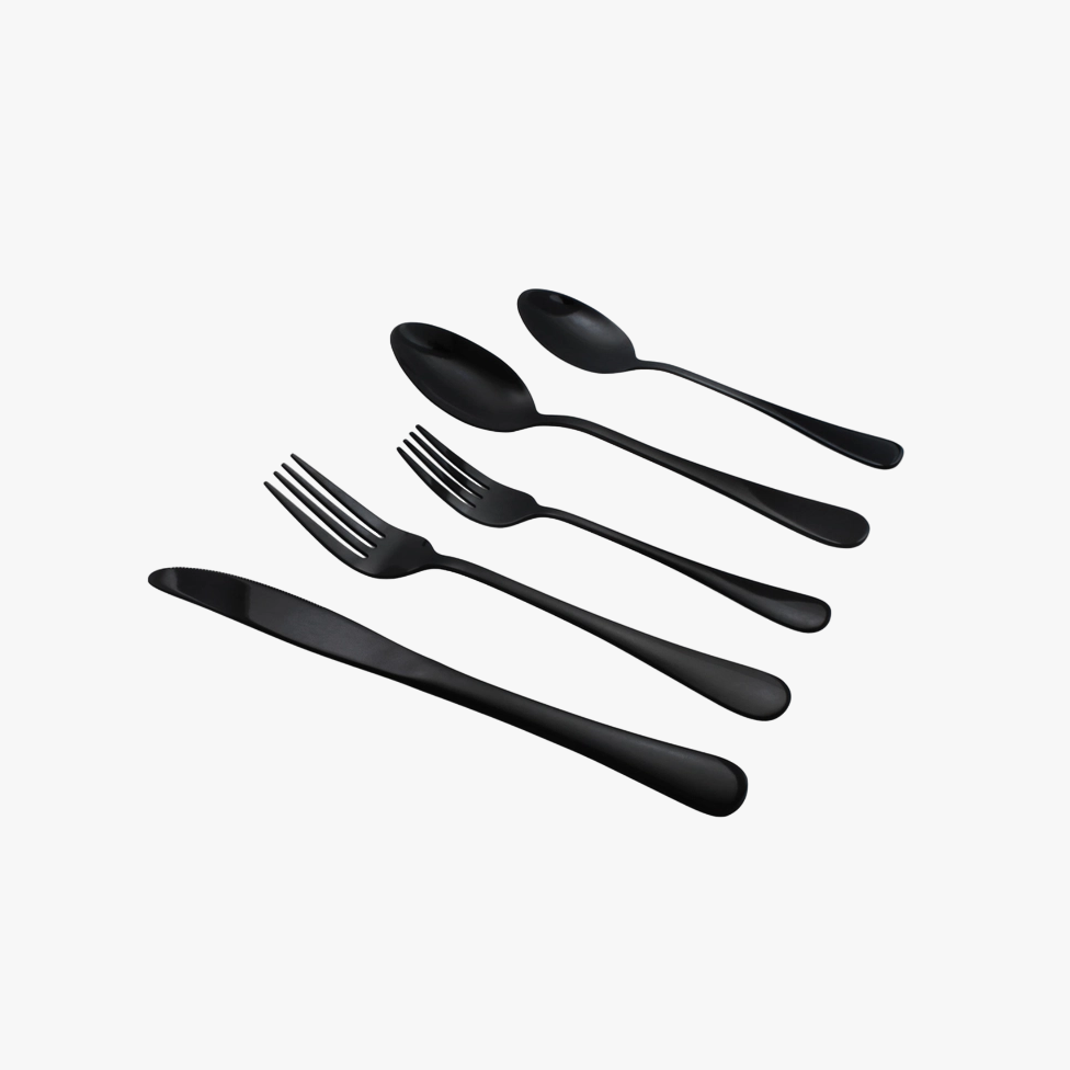 20-Piece Matte Colored Flatware Set