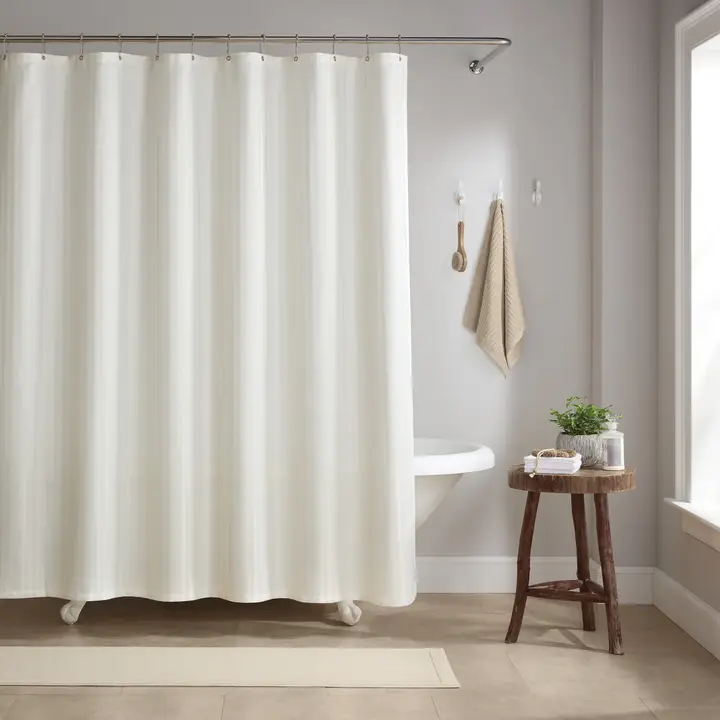 Textured shower curtain