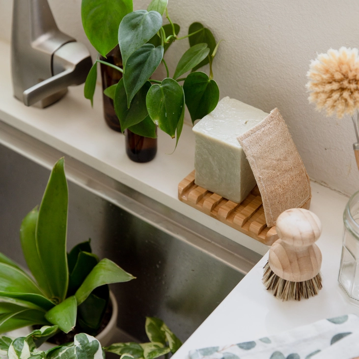 Self-Draining Bamboo Soap Dish